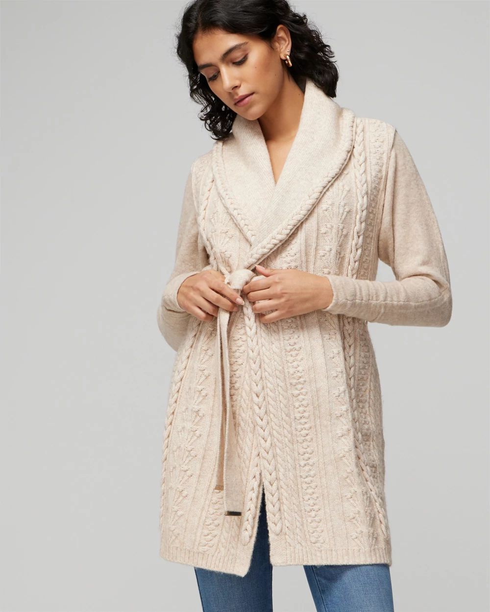 Novelty Cable Sweater Vest